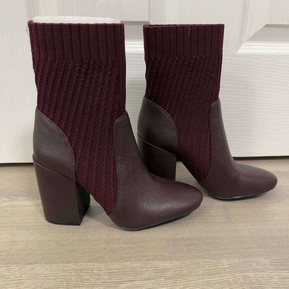 Vince Camuto Women's Burgundy Diandra Sock Boots Size 5.5 M